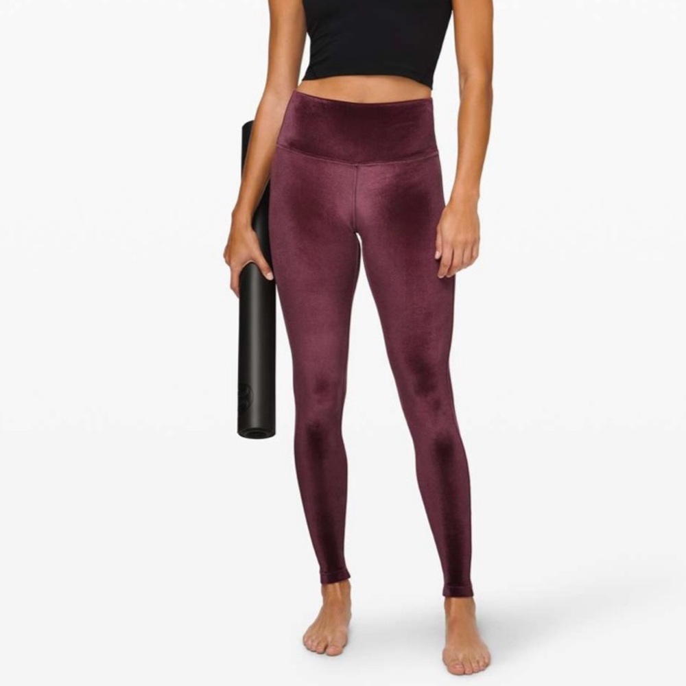 Lululemon Wunder Lounge High-Rise Tight Velvet, Garner, Size 4